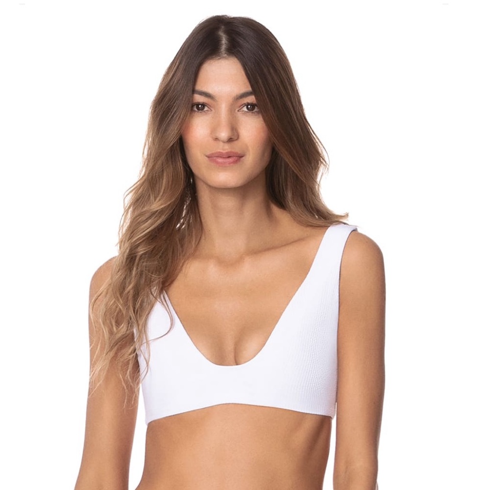 Maaji Sky White Town Sporty Bralette Bikini Top S - Picture 14 of 15